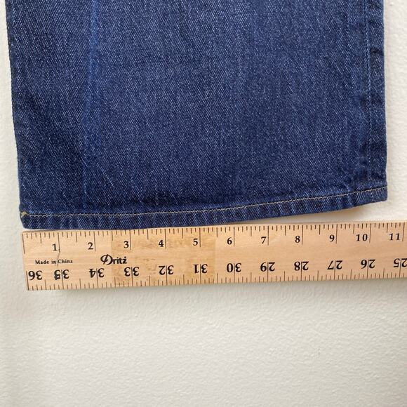 J.Crew High Rise Flare Jeans Button Fly Size 28 Dark Blue - Picture 16 of 16